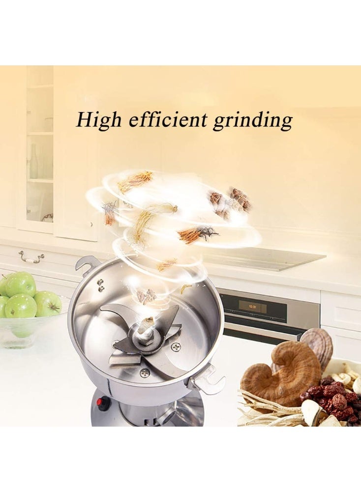 سيلفر كريست 150 جرام عالية السرعة الكهربائية الحبوب والتوابل طاحونة آلة-الفولاذ المقاوم للصدأ التجارية الجافة الغذاء الطاحن مع غطاء السلامة - Image 5